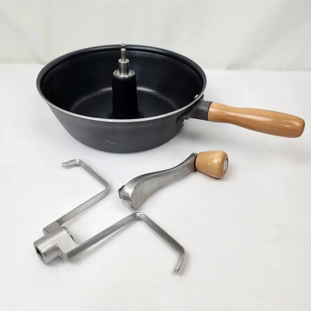 Back To Basics Stovetop Rotating Stir Handle Nut Roaster W/ Guide & Recipes